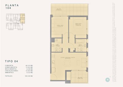 Venta en Obra. Peninsula de Punta del Este. Apartamento 2 dorm con garaje