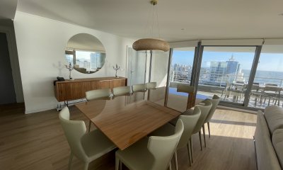 Piso alto, esquina al Sol, 3 suites mas dependencia servicio. Torre con amenities.