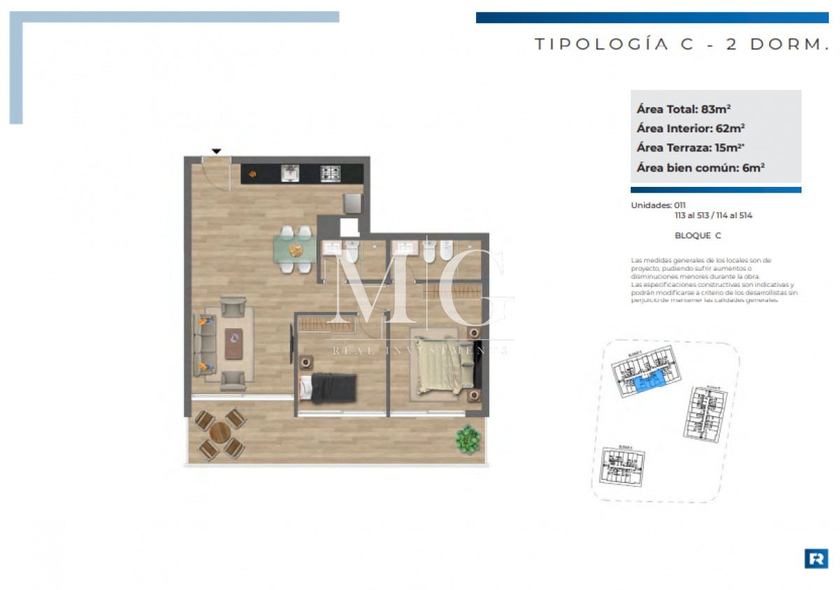 Apartamento ID.582 - Departamentos en primera linea con vista al mar 1, 2 y 3 dormitorios 