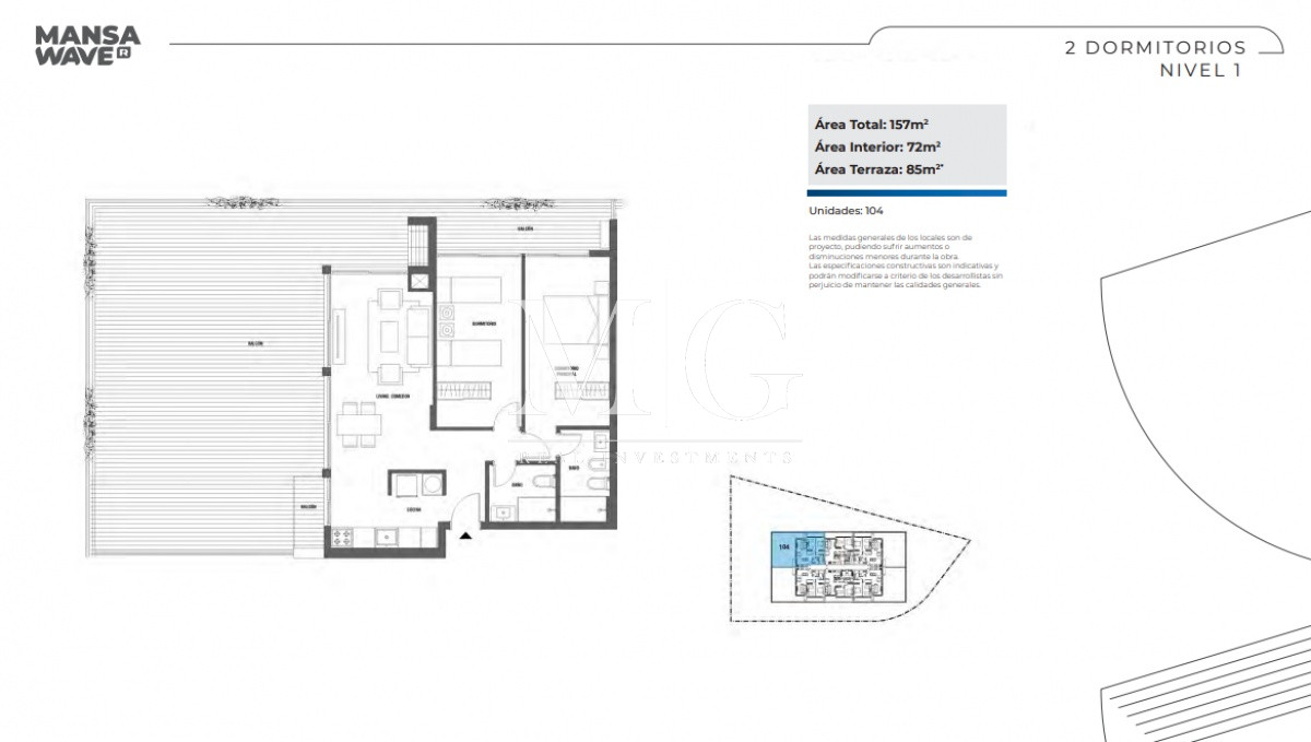 Apartamento ID.583 - Departamentos en primera linea con vista al mar 2 dormitorios