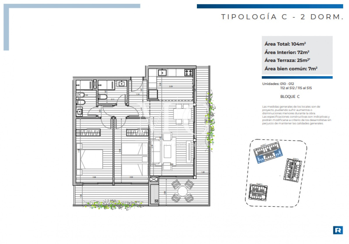 Apartamento ID.582 - Departamentos en primera linea con vista al mar 1, 2 y 3 dormitorios 