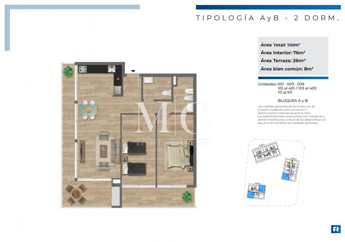 Apartamento ID.582 - Departamentos en primera linea con vista al mar 1, 2 y 3 dormitorios 