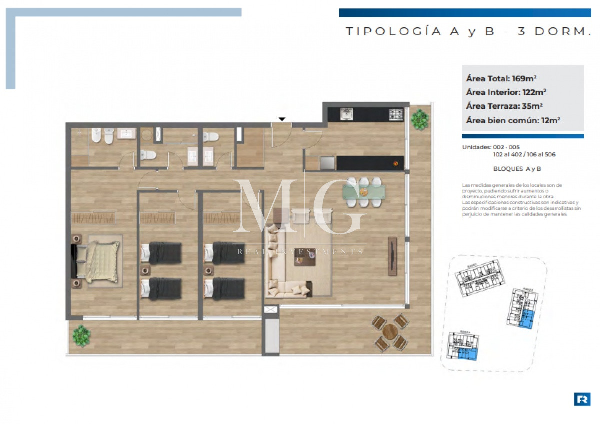 Apartamento ID.582 - Departamentos en primera linea con vista al mar 1, 2 y 3 dormitorios 