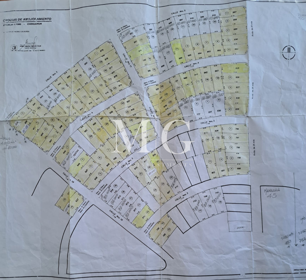 Terreno ID.78 - Venta Terreno esquinero 1000mt zona Chihuahua pronto para construir