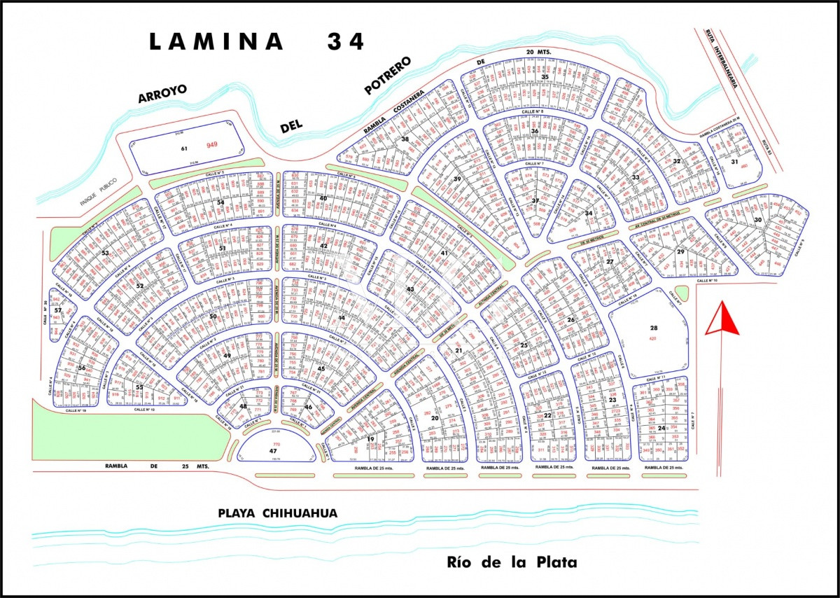 Terreno ID.293 - Venta Terreno 1000mt zona Chihuahua contrafrente a 100mt del mar