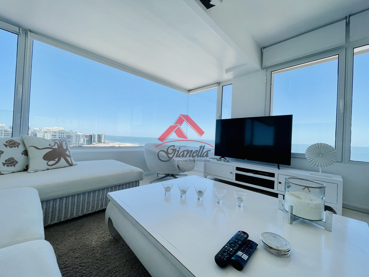 Apartamento ID.1987 - Alquiler temporario de maravilloso departamento piso alto de tres dormitorios, Peninsula, Punta del Este