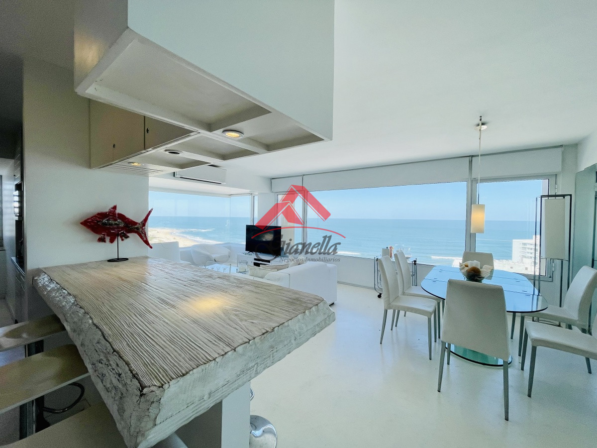 Apartamento ID.1987 - Alquiler temporario de maravilloso departamento piso alto de tres dormitorios, Peninsula, Punta del Este