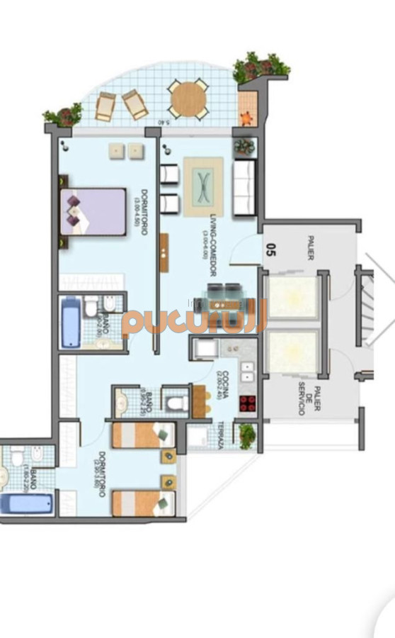 Apartamento ID.2715 - Moderno Apartamento de 2 Dormitorios en Venta, Playa Mansa 