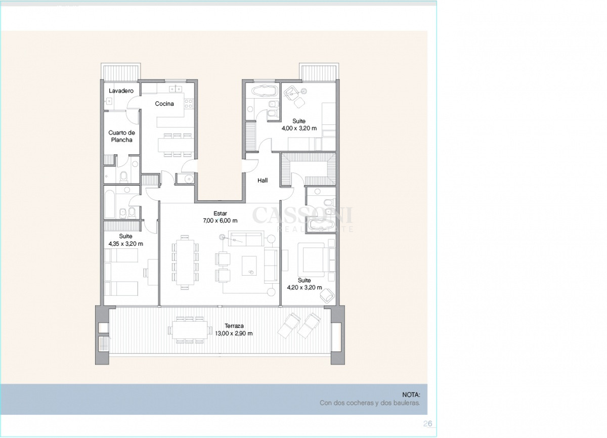 Apartamento ID.3443 - Venta y alquiler de apartamento de dos dormitorios con parrillero de uso exclusivo en Punta Ballena