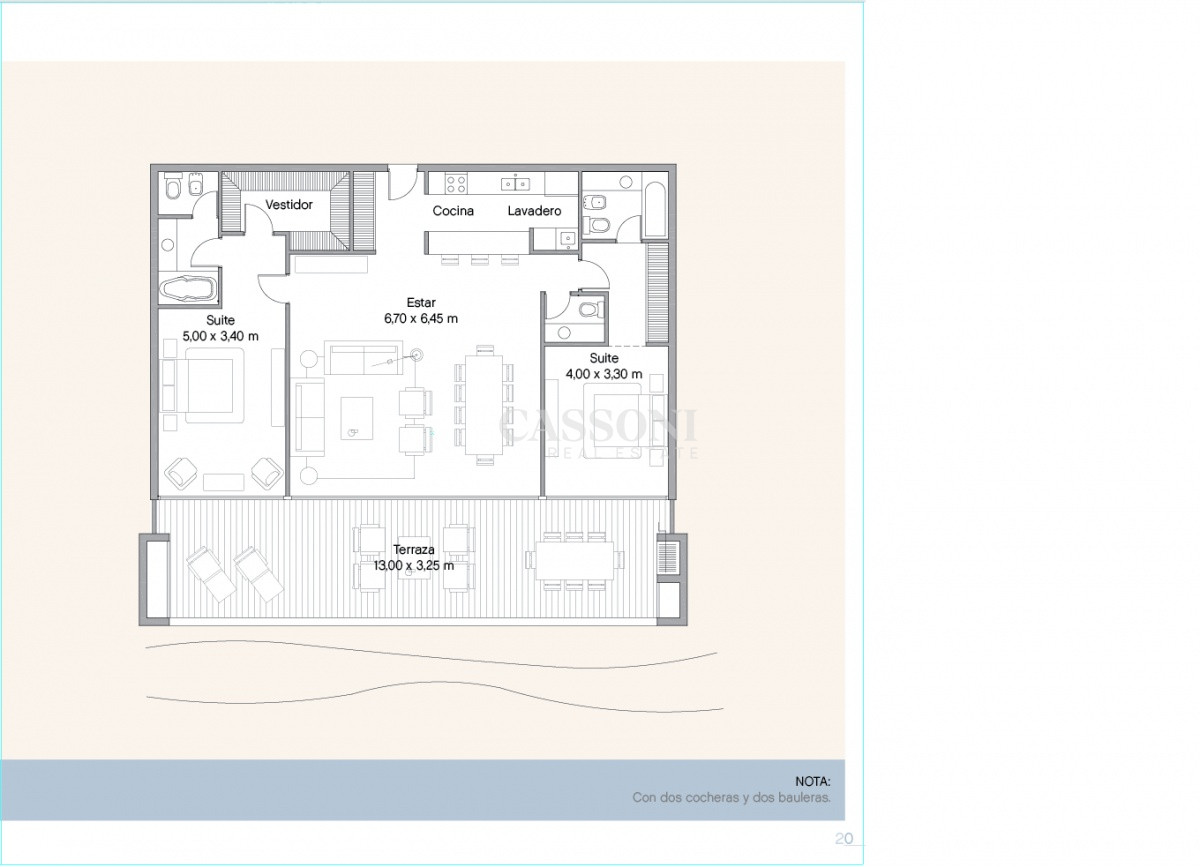 Apartamento ID.3443 - Venta y alquiler de apartamento de dos dormitorios con parrillero de uso exclusivo en Punta Ballena