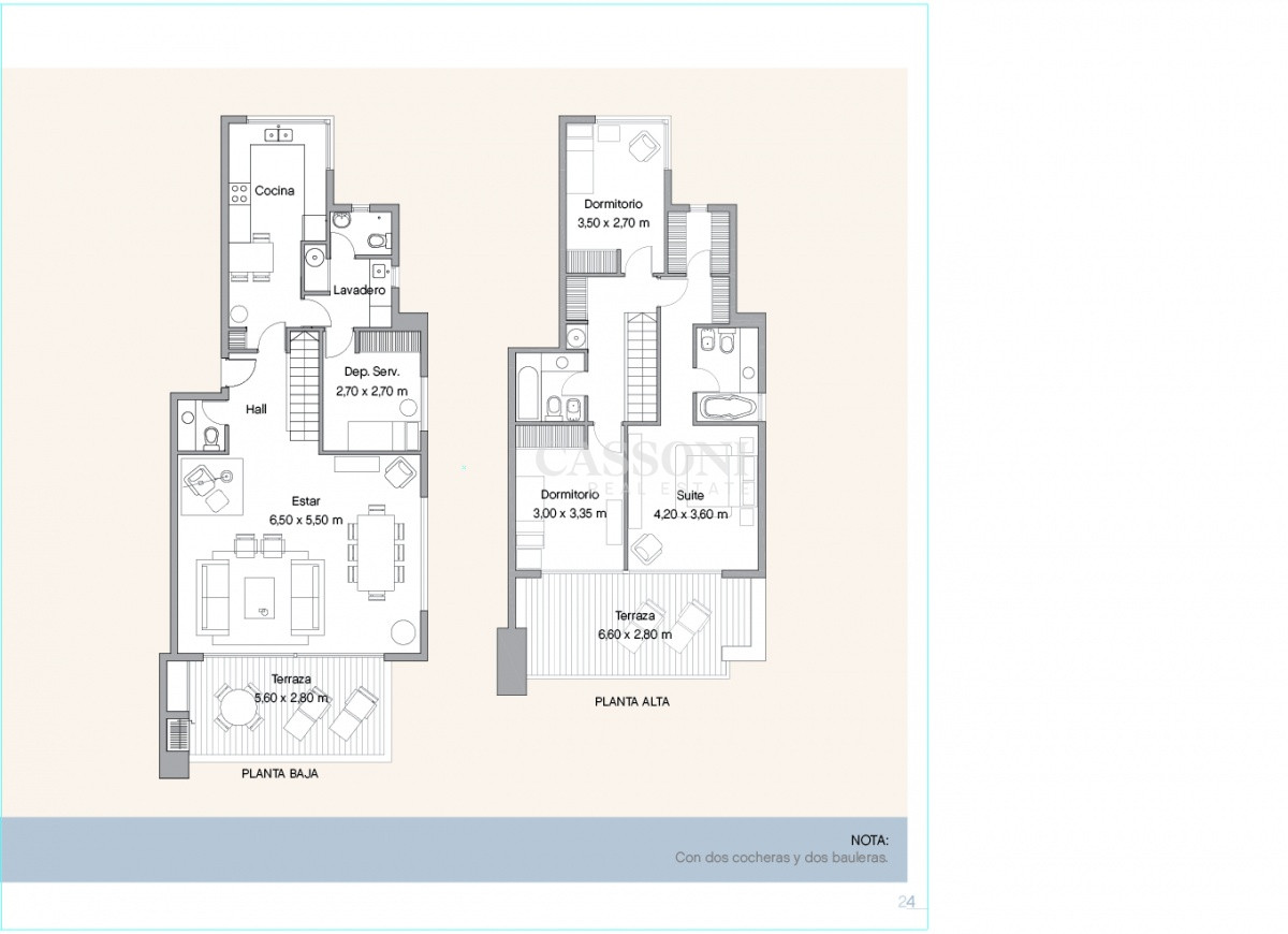 Apartamento ID.3443 - Venta y alquiler de apartamento de dos dormitorios con parrillero de uso exclusivo en Punta Ballena