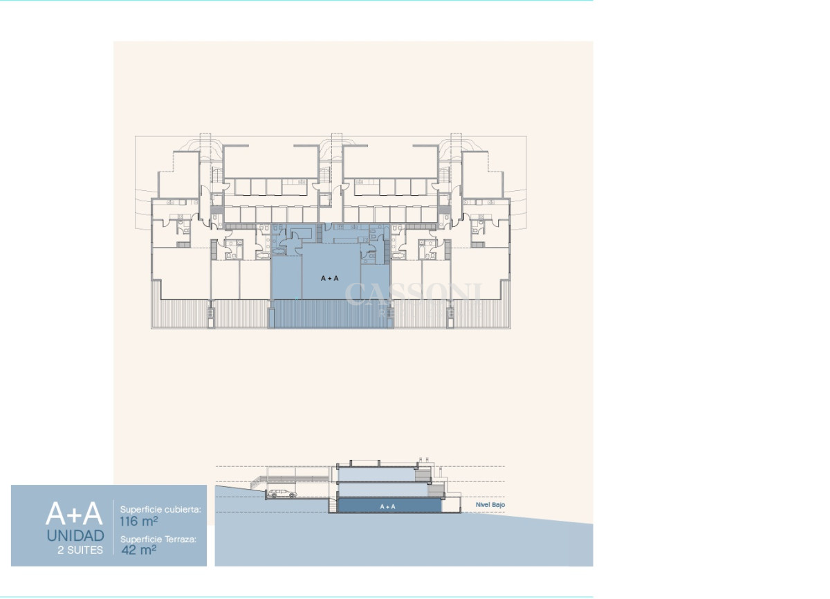 Apartamento ID.3443 - Venta y alquiler de apartamento de dos dormitorios con parrillero de uso exclusivo en Punta Ballena