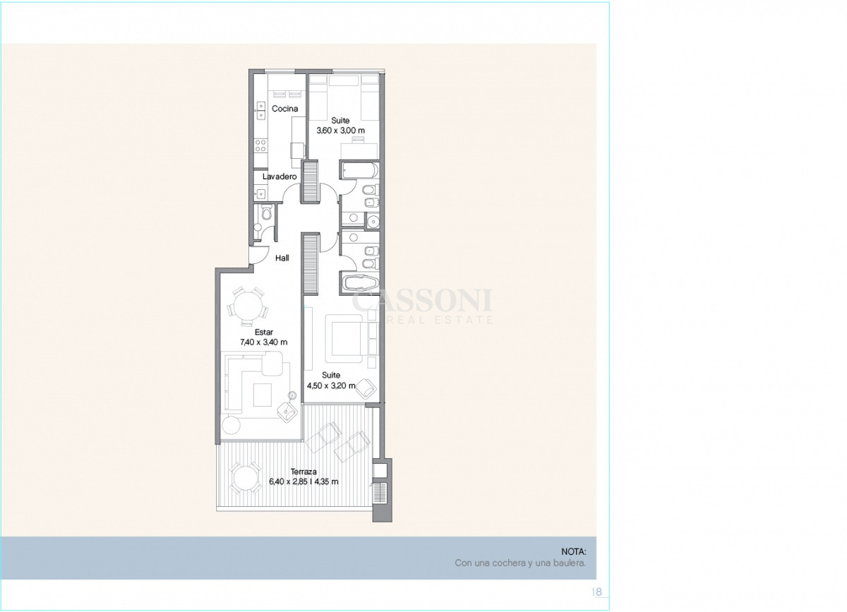 Apartamento ID.3443 - Venta y alquiler de apartamento de dos dormitorios con parrillero de uso exclusivo en Punta Ballena