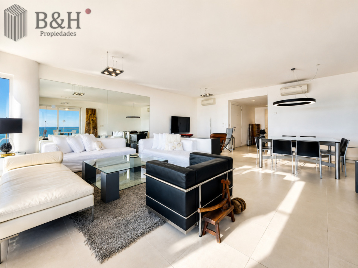 Apartamento ID.1233 - Venta y alquiler de departamento esquinero de tres dormitorios mas dependencia de servicio, Torre LE PARC, playa Brava. Punta del Este