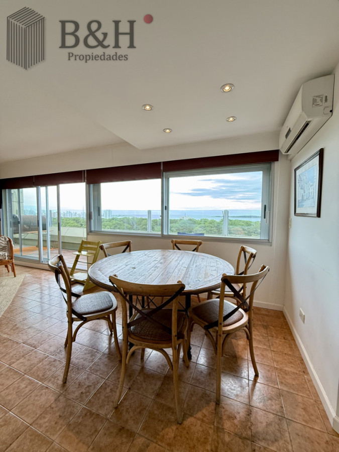 Apartamento ID.6726 - Penthouse con vista al mar en Punta del Este, 2 Dormitorios, en Alquiler Anual