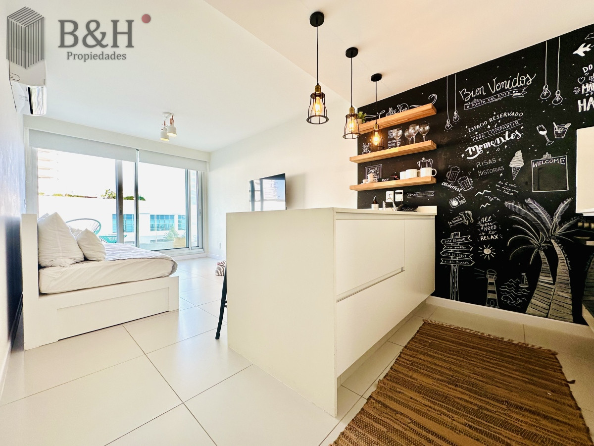 Apartamento ID.5760 - Alquiler temporal de apartamento nuevo de un dormitorio a pasos del Mar en playa Mansa zona Enjoy