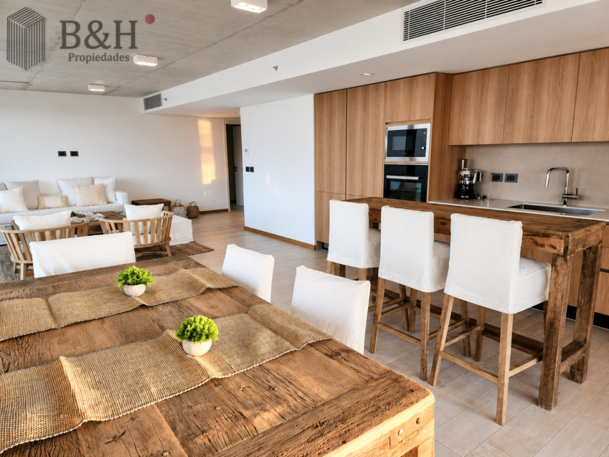 Apartamento ID.7669 - Espectacular Apartamento de 2 Dormitorios y Medio, piso alto, Torre Surfside, Punta del Este