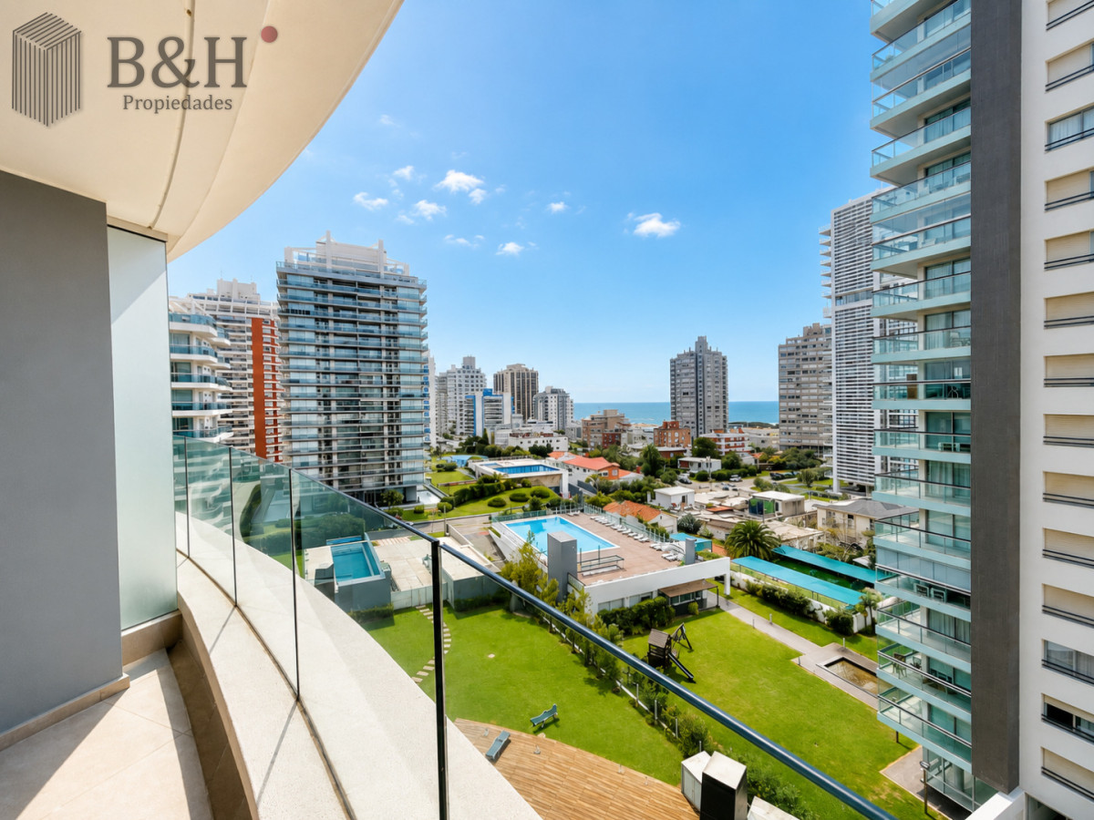 Apartamento ID.6993 - Alquiler Anual, Apartamento Moderno de 1 Dormitorio en Torre con servicios, Punta del Este 