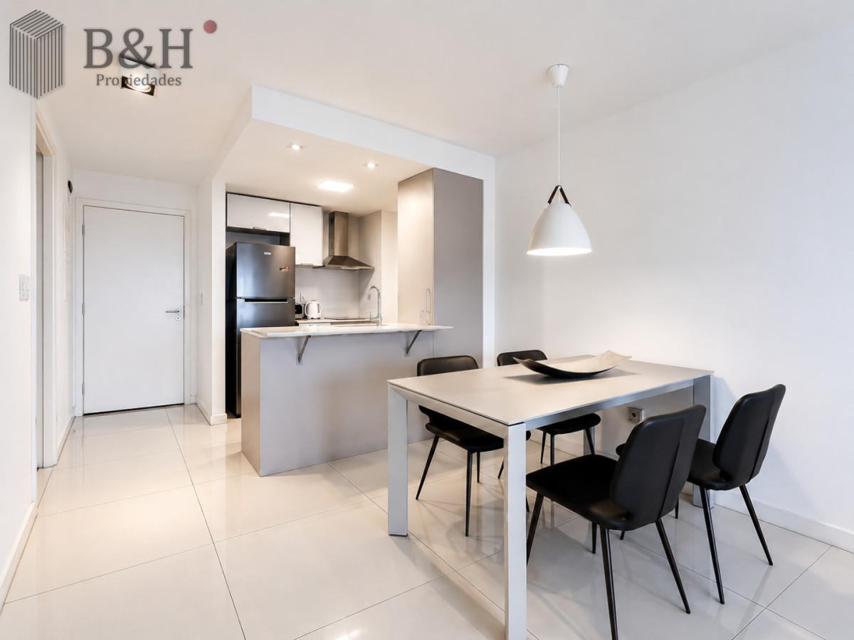 Apartamento ID.6977 - Apartamento Moderno de 1 Dormitorio en Alquiler Anual, Torre con servicios 