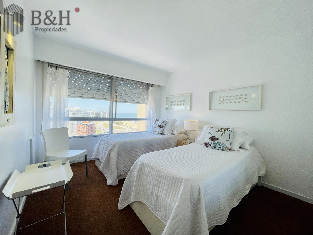 Apartamento ID.1426 - Alquiler temporario de maravilloso departamento piso alto de tres dormitorios, Peninsula, Punta del Este