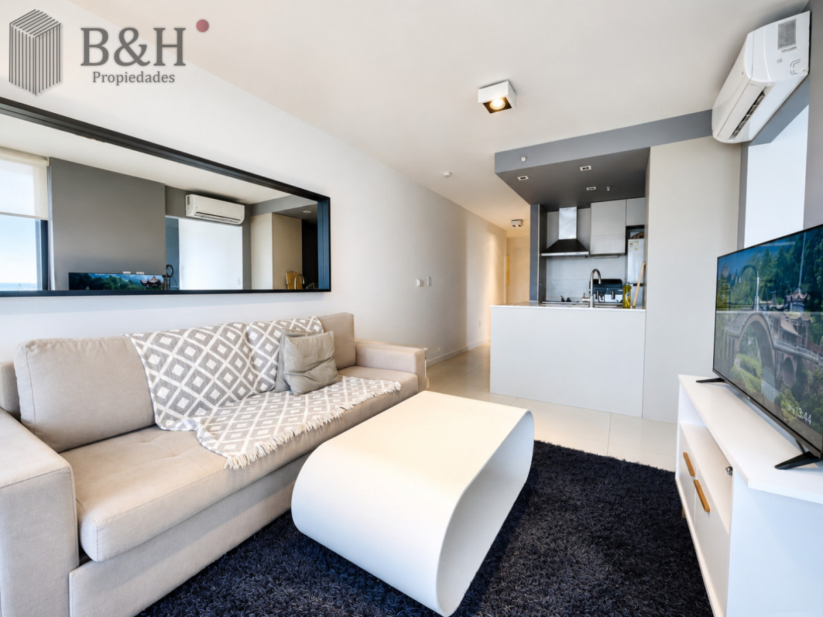 Apartamento ID.6993 - Alquiler Anual, Apartamento Moderno de 1 Dormitorio en Torre con servicios, Punta del Este 