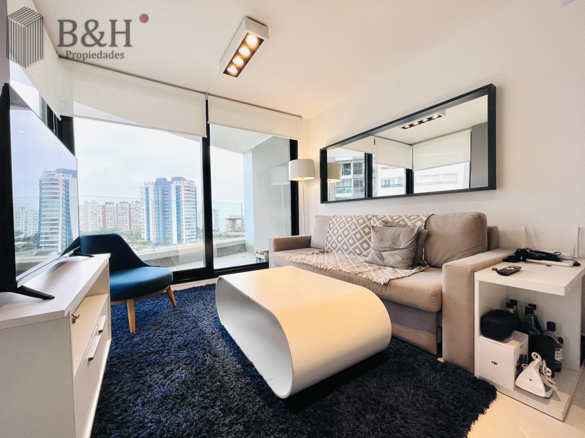 Apartamento ID.6993 - Alquiler Anual, Apartamento Moderno de 1 Dormitorio en Torre con servicios, Punta del Este 