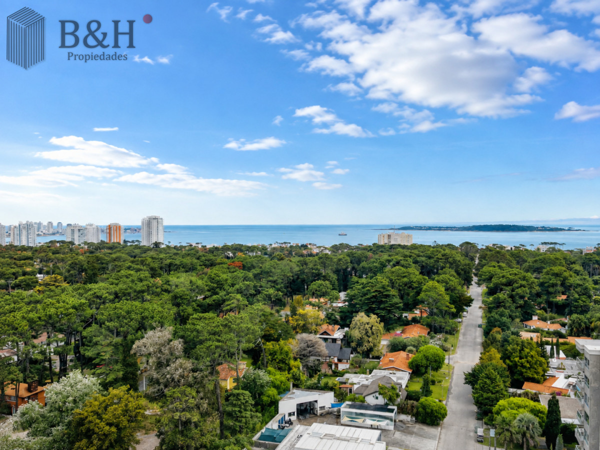 Apartamento ID.319 - Venta y alquiler anual de amplio apartamento de tres dormitorios completamente reciclado sobre Roosevelt, Punta del Este