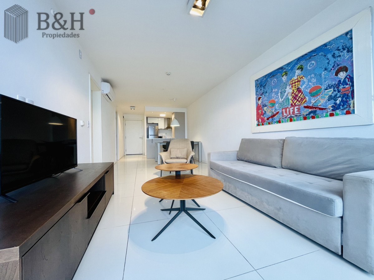 Apartamento ID.6977 - Apartamento Moderno de 1 Dormitorio en Alquiler Anual, Torre con servicios 