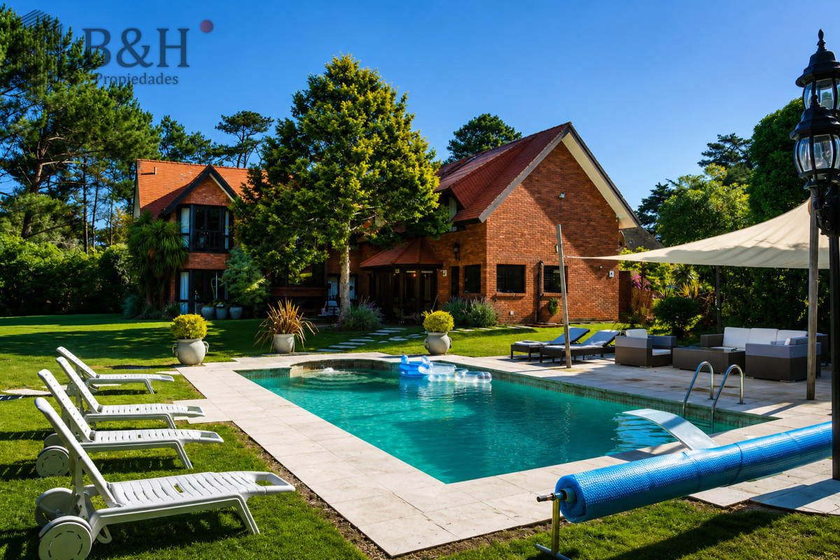 Exclusiva casa en Beverly Hills, Punta del Este, 5 Dormitorios, Piscina, Parrillero y Gran Parque