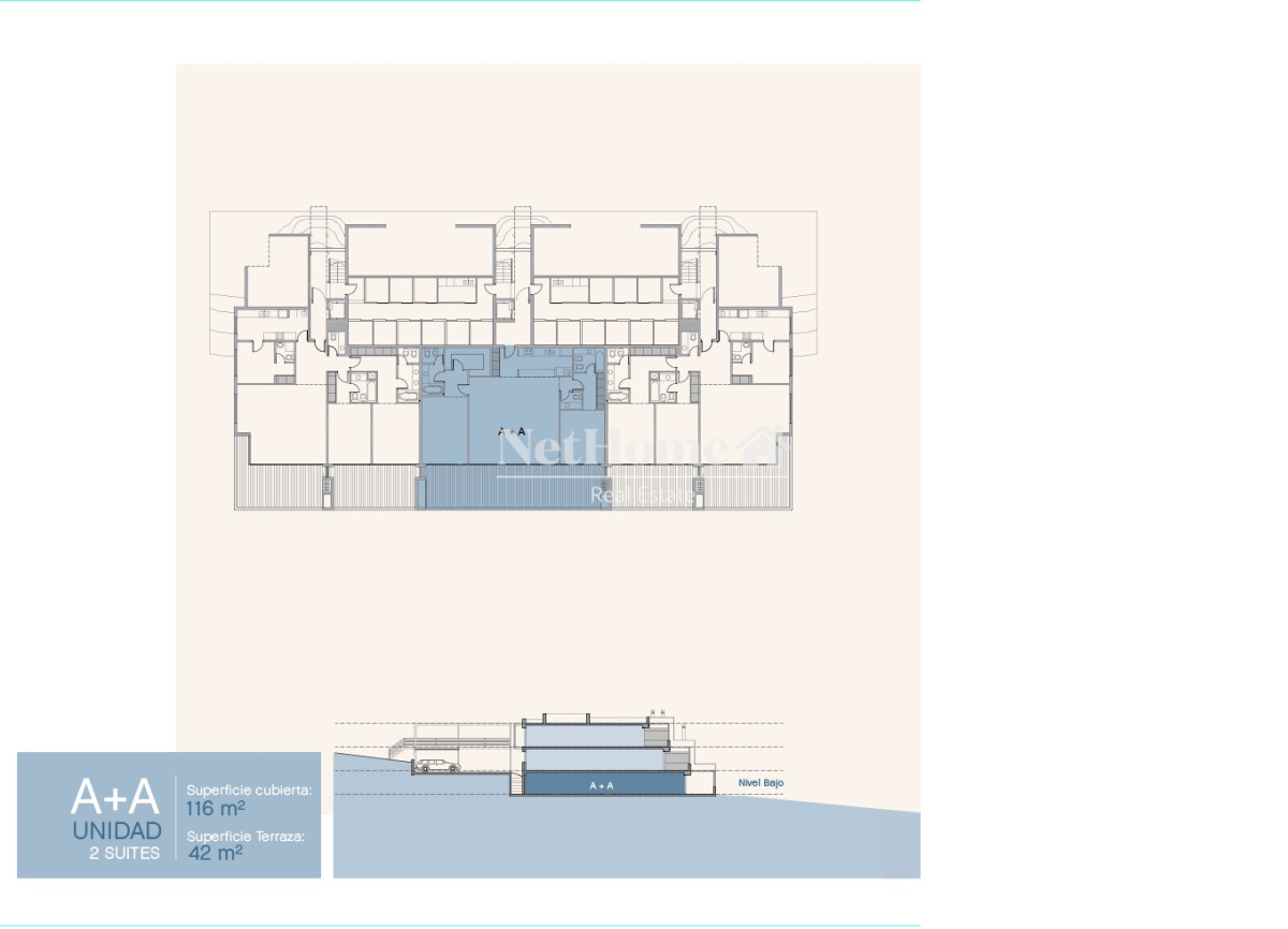 Apartamento ID.469 - Venta y alquiler de apartamento de dos dormitorios con parrillero de uso exclusivo en Punta Ballena