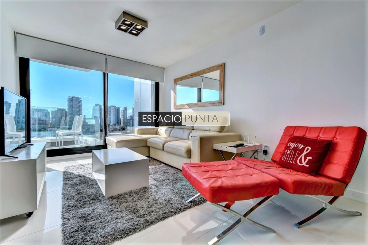 Apartamento ID.1281 - Venta de apartamento de dos dormitorios con dos baños moderna Torre, Art Tower, Punta del Este