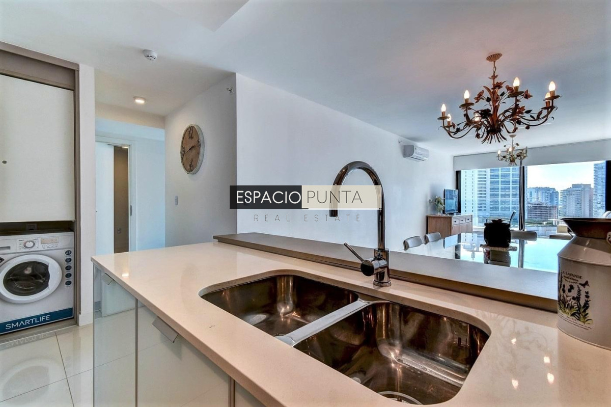Apartamento ID.1280 - Venta y alquiler temporal de apartamento de dos dormitorios en edificio Art Tower, La Pastora, Punta del Este