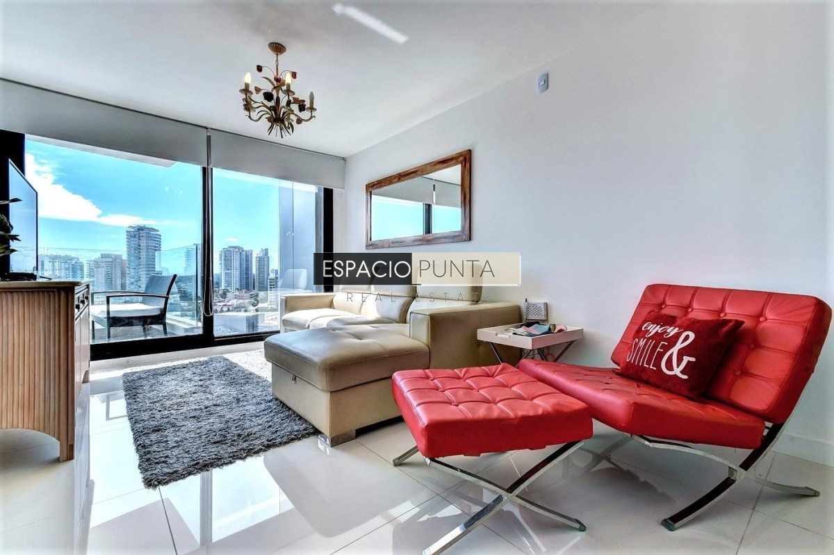 Apartamento ID.1280 - Venta y alquiler temporal de apartamento de dos dormitorios en edificio Art Tower, La Pastora, Punta del Este