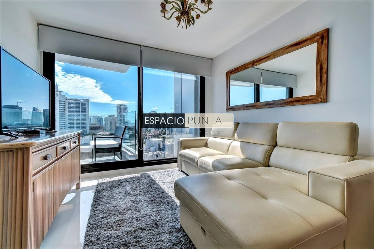 Apartamento ID.1280 - Venta y alquiler temporal de apartamento de dos dormitorios en edificio Art Tower, La Pastora, Punta del Este