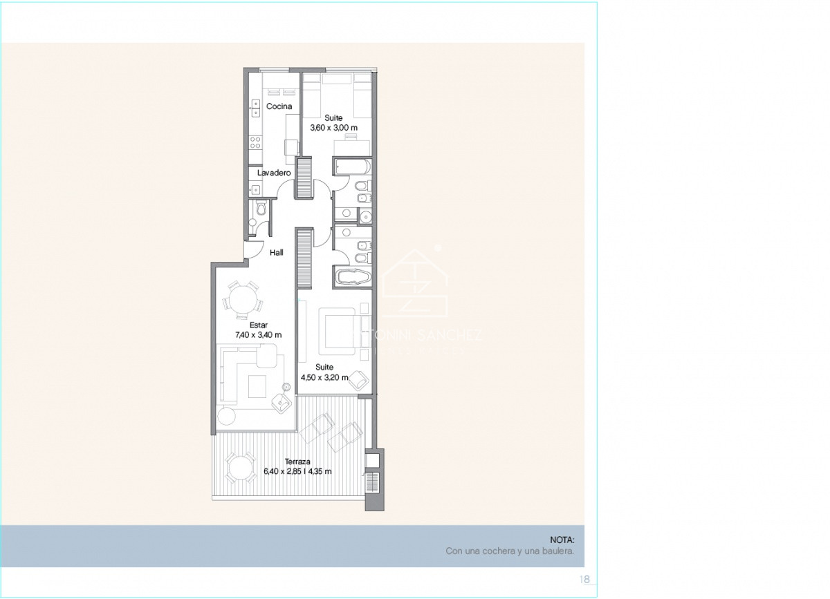 Apartamento ID.1758 - Venta y alquiler de apartamento de dos dormitorios con parrillero de uso exclusivo en Punta Ballena