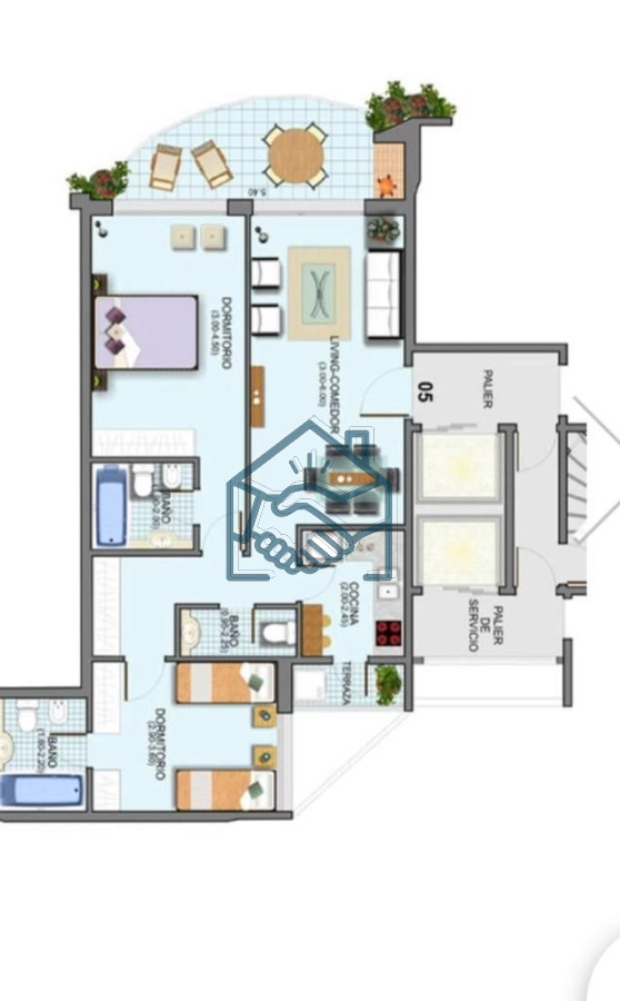 Apartamento ID.828/Moderno-Apartamento-de-2-Dormitorios-en-Venta,-Playa-Mansa- - Moderno Apartamento de 2 Dormitorios en Venta, Playa Mansa 