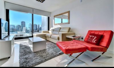 Venta de apartamento de dos dormitorios con dos baños moderna Torre, Art Tower, Punta del Este