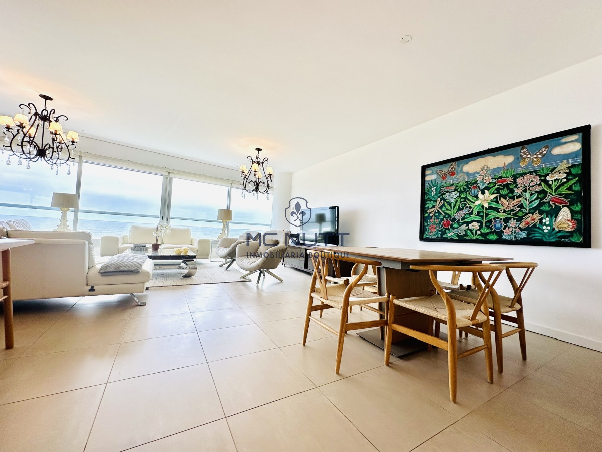 Apartamento Ref.417/ - Oportunidad en Venta y Alquiler temporal de maravilloso departamento esquinero en Torre Le Parc, Playa Brava, Punta del Este