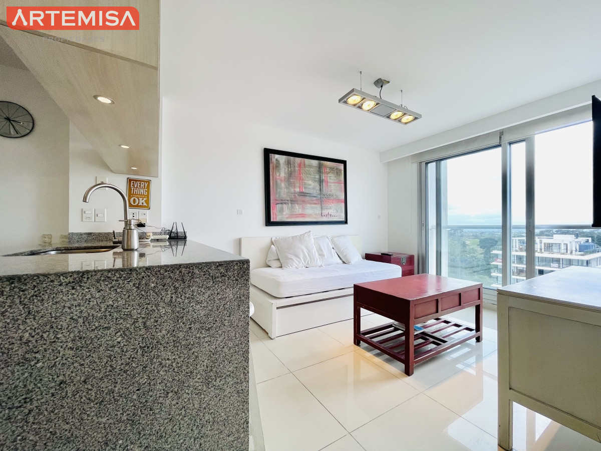 Apartamento ID.590 - Venta de Moderno Apartamento en zona Roosevelt de 1 Dormitorio, torre con servicios, Punta del Este