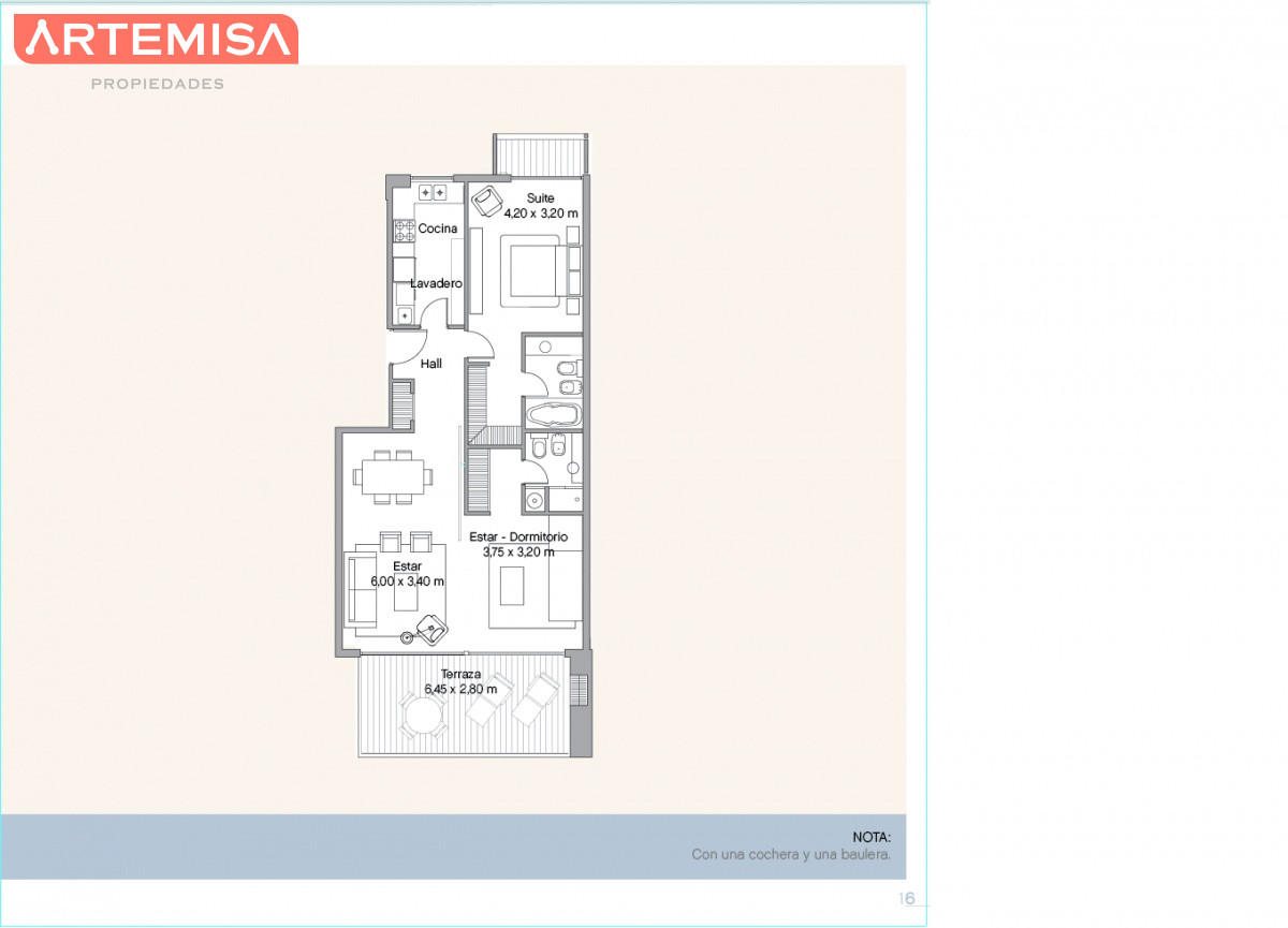 Apartamento ID.634 - Venta y alquiler de apartamento de dos dormitorios con parrillero de uso exclusivo en Punta Ballena