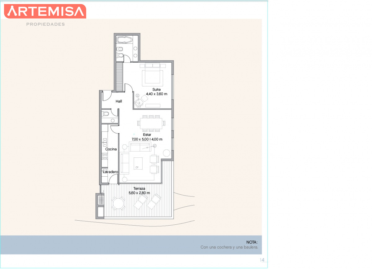 Apartamento ID.634 - Venta y alquiler de apartamento de dos dormitorios con parrillero de uso exclusivo en Punta Ballena