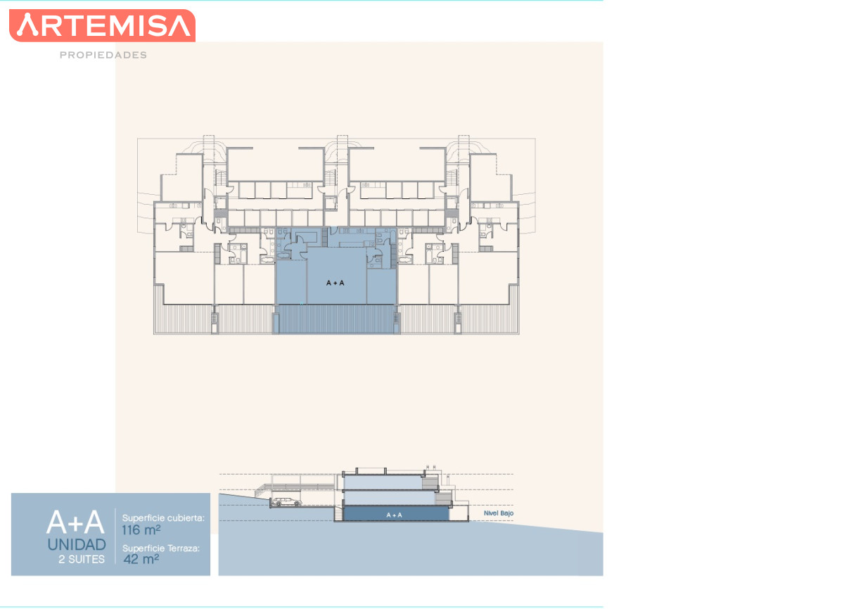 Apartamento ID.634 - Venta y alquiler de apartamento de dos dormitorios con parrillero de uso exclusivo en Punta Ballena