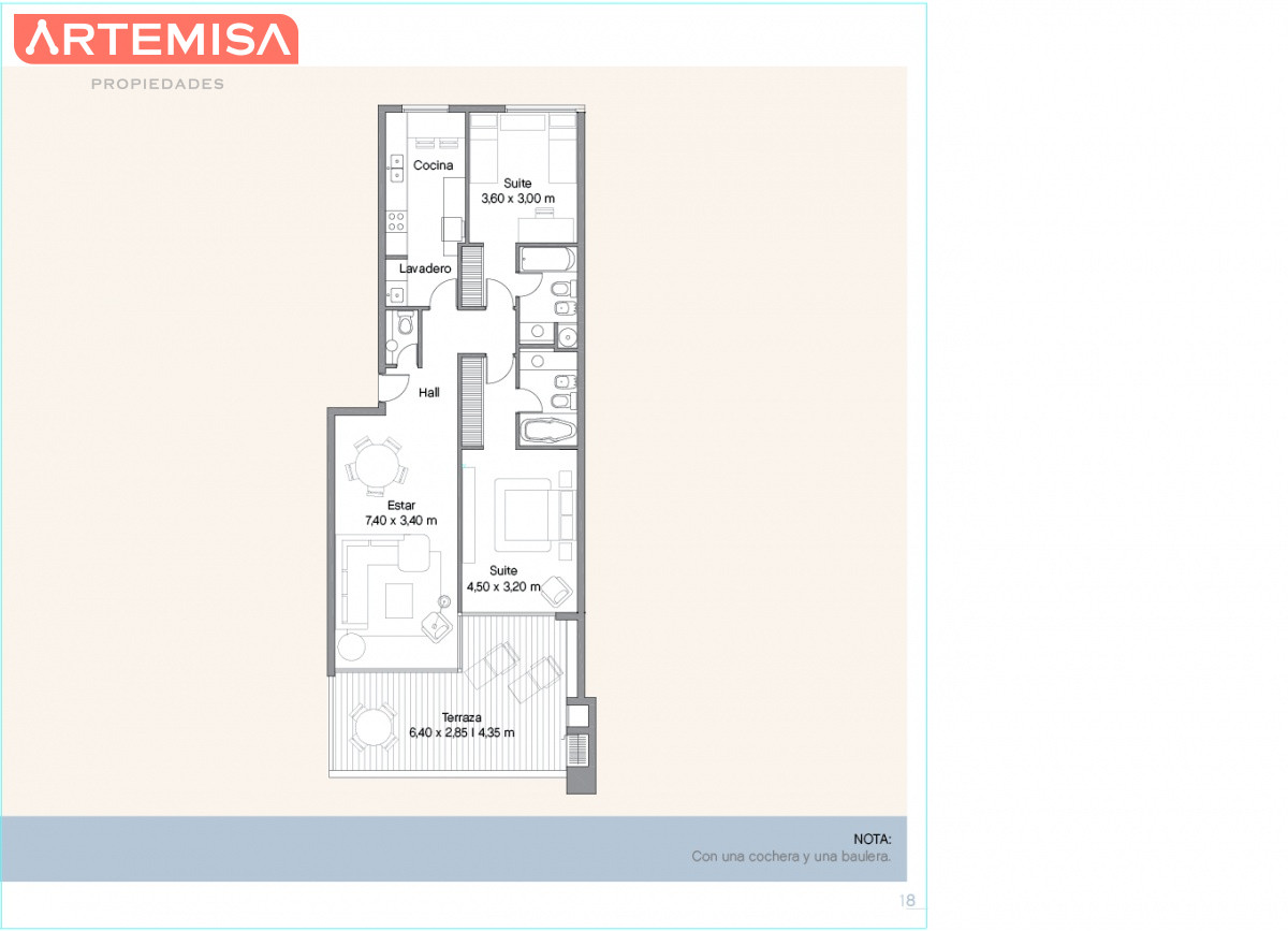 Apartamento ID.634 - Venta y alquiler de apartamento de dos dormitorios con parrillero de uso exclusivo en Punta Ballena