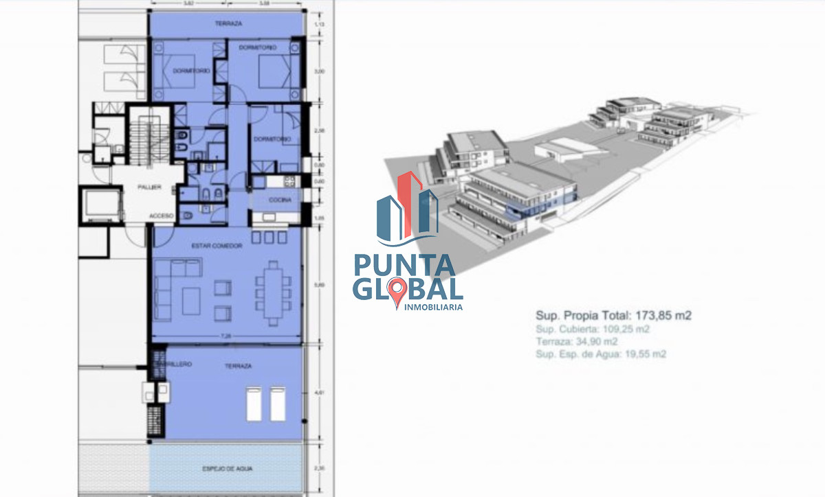 Apartamento ID.210 - Venta OPORTUNIDAD de exclusivo departamento de tres dormitorios y Parrillero en Punta Ballena