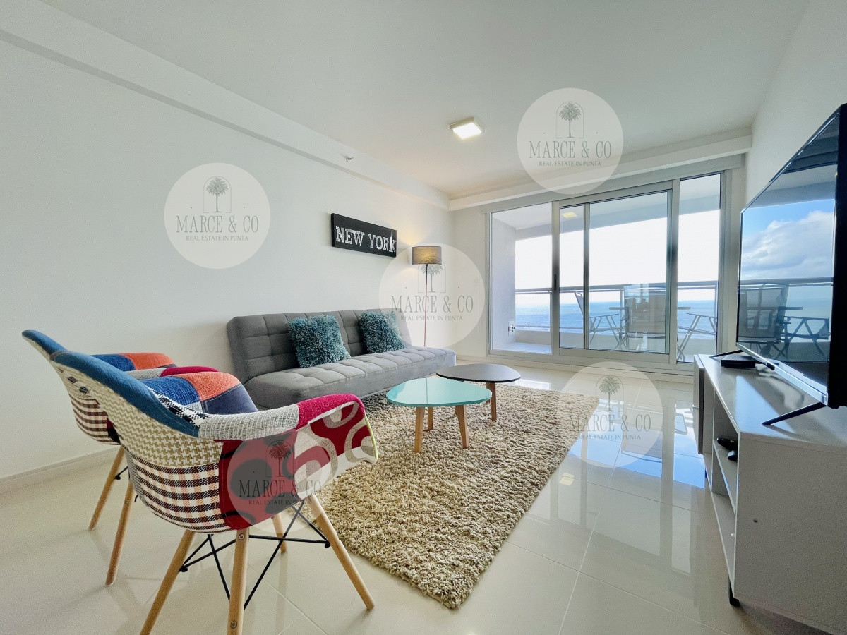 Apartamento ID.2430 - Apartamento de 2 Dormitorios y Parrillero con Vista al Mar en Playa Brava, Look Tower