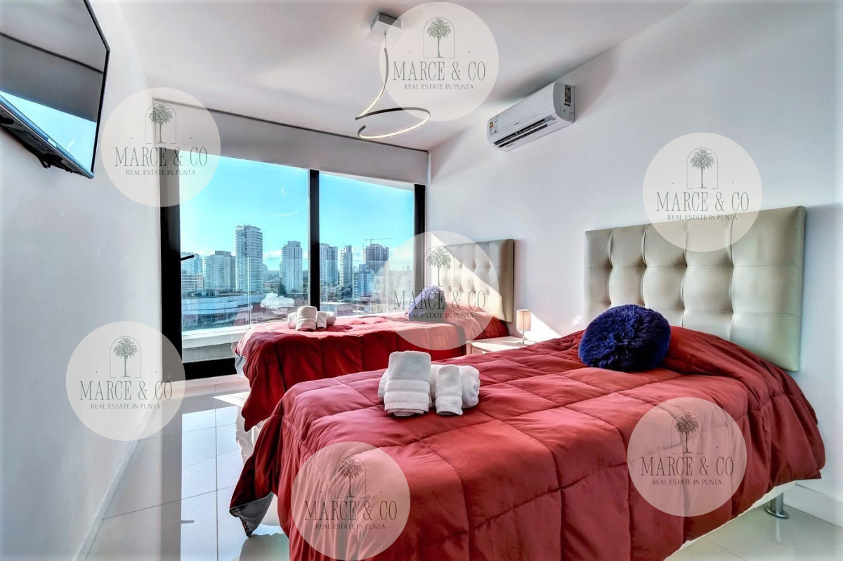 Apartamento ID.996 - Venta de apartamento de dos dormitorios con dos baños moderna Torre, Art Tower, Punta del Este