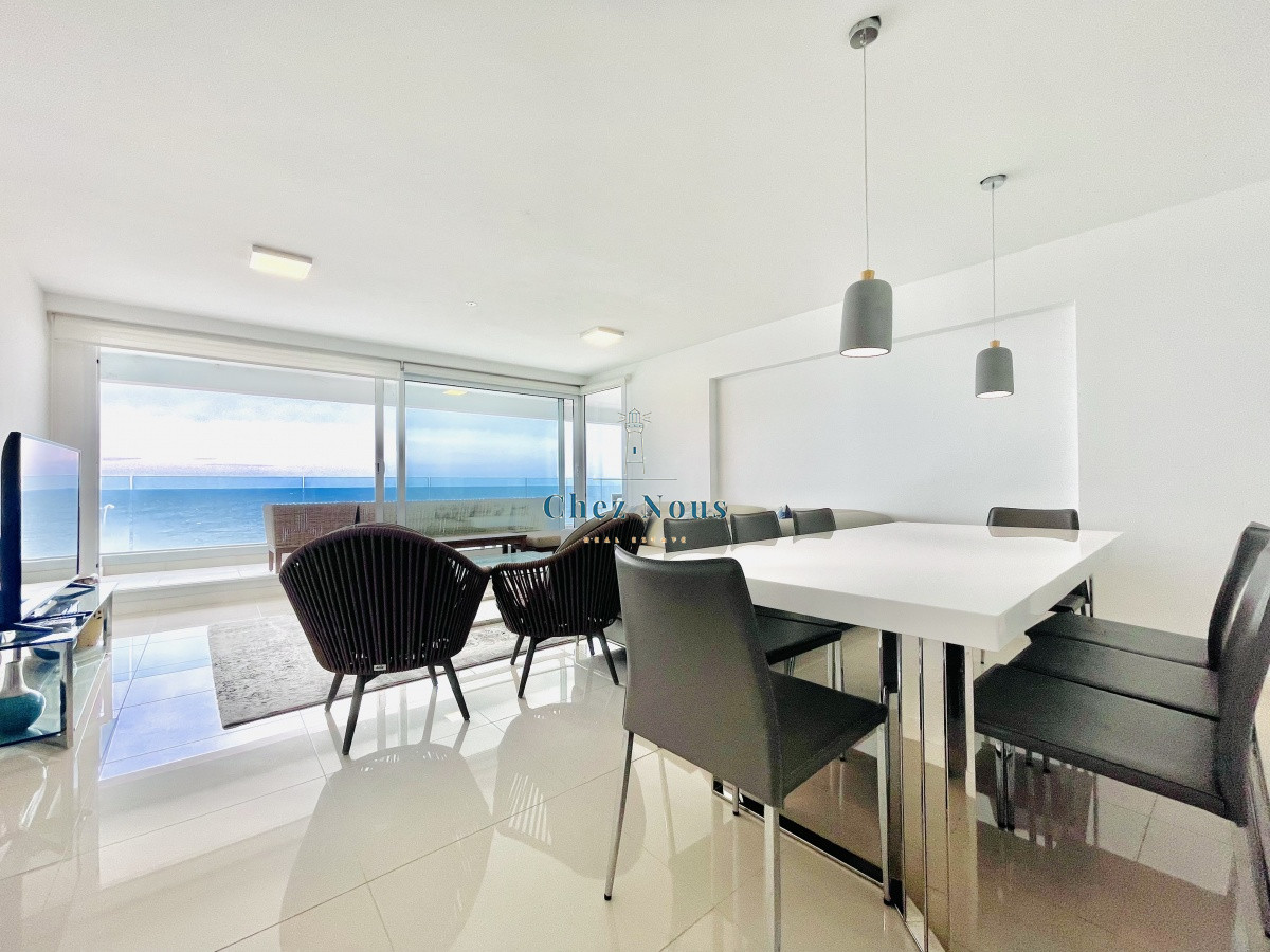 Apartamento ID.1023 - Apartamento de 3 Dormitorios y Parrillero Frente al Mar, Playa Mansa