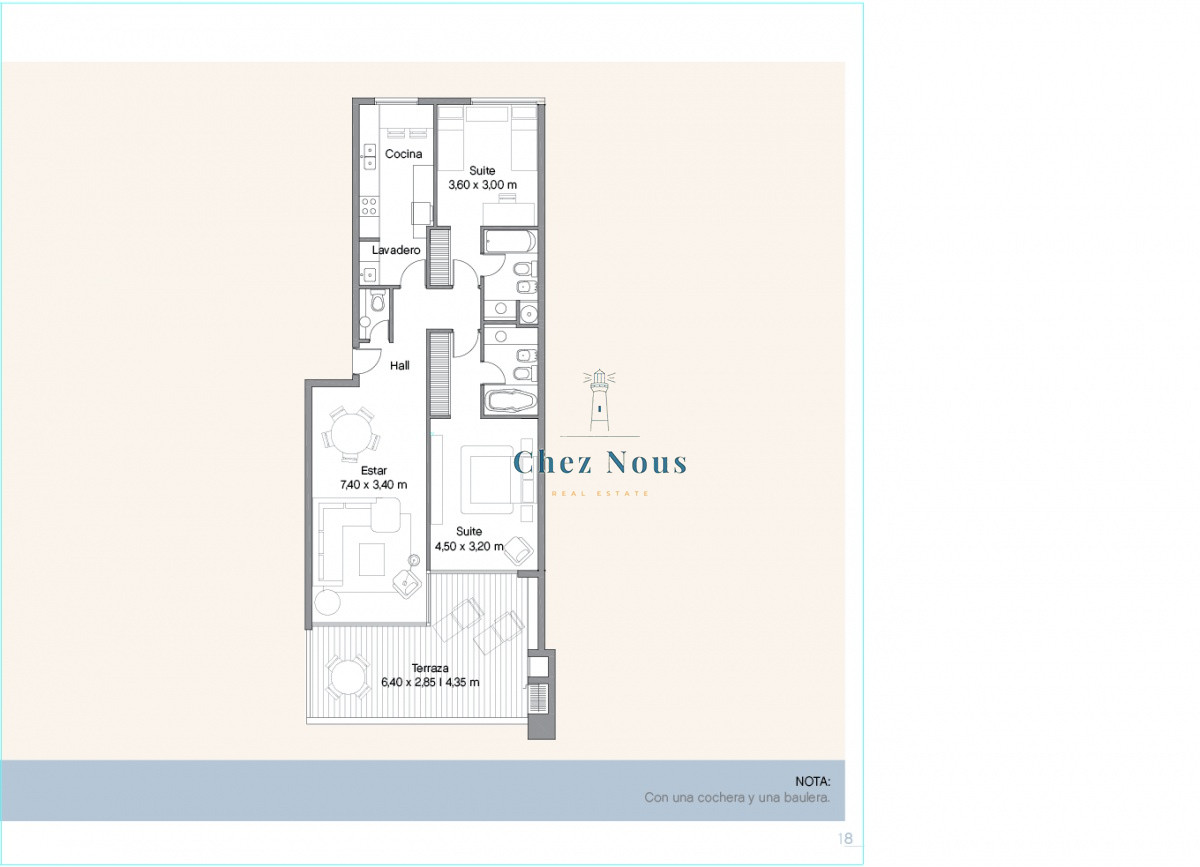 Apartamento ID.1104 - Venta y alquiler de apartamento de dos dormitorios con parrillero de uso exclusivo en Punta Ballena