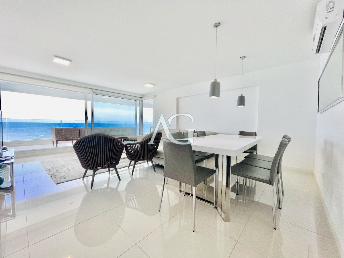 Apartamento ID.190 - Apartamento de 3 Dormitorios y Parrillero Frente al Mar, Playa Mansa