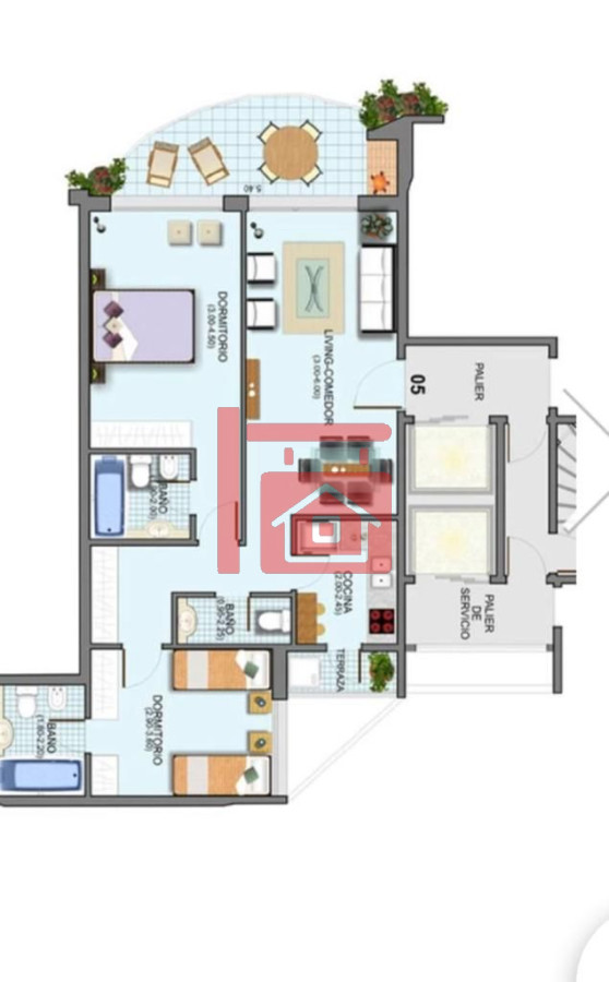 Apartamento ID.197 - Moderno Apartamento de 2 Dormitorios en Venta, Playa Mansa 